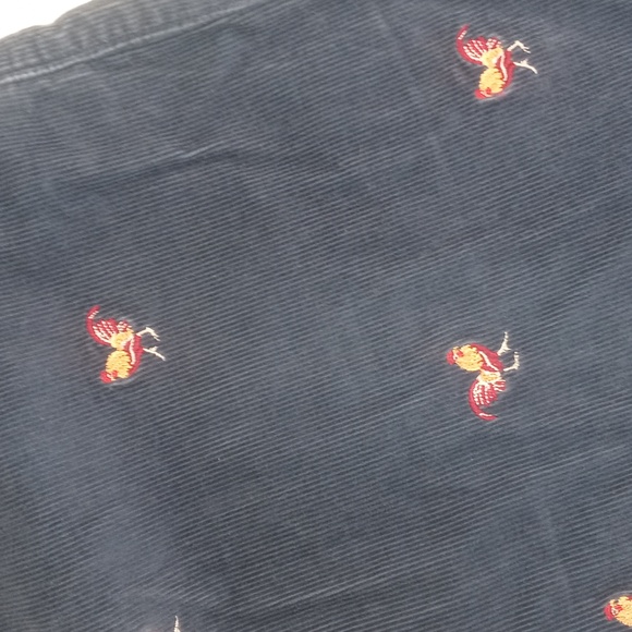 J. Crew Corduroy Embroidered Rooster Regular Fit Pants 100% Cotton - Picture 4 of 10